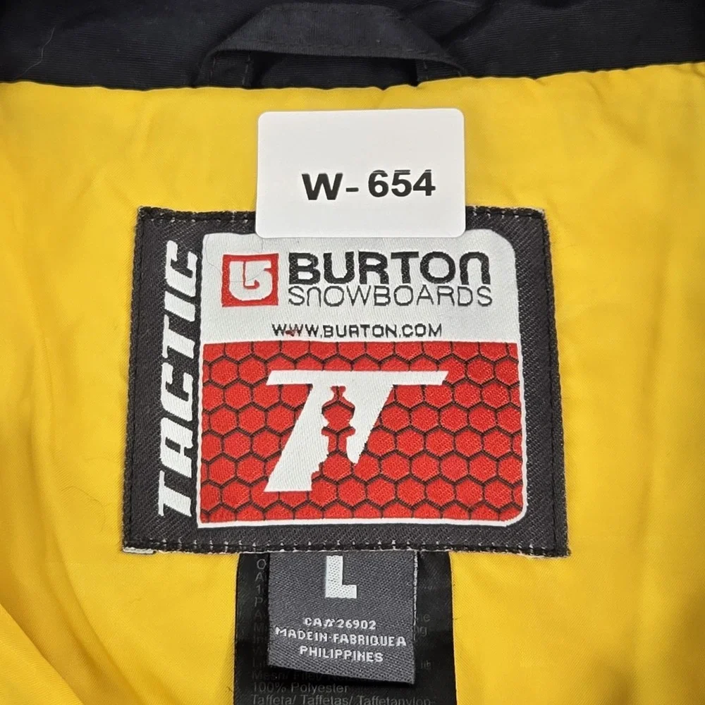 Burton Men Jacket L Black Coating Nylon Polyurethane Snowboarding Ski READ